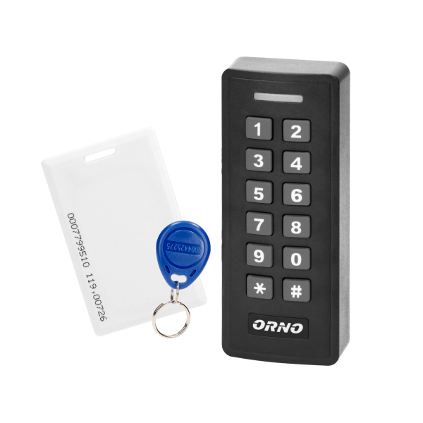 Code lock with card and proximity tags reader, with visitor access function, anthracite